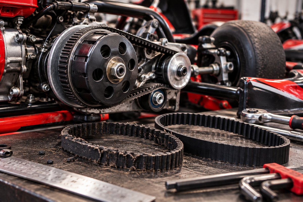 Rental kart drive belt failure diagnosis