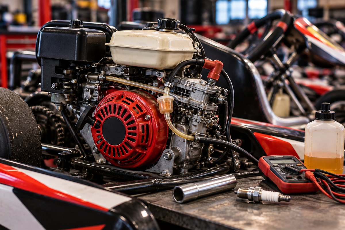 Honda GX rental kart engine no-start workshop checks