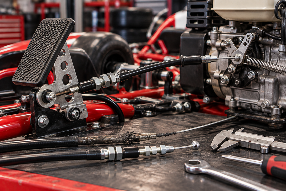 Rental kart throttle cable inspection workshop guide