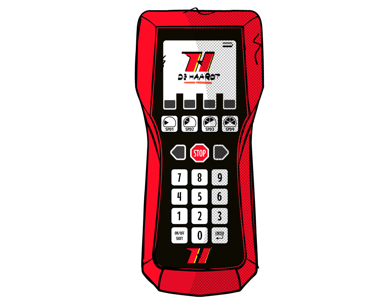 De Haardt Xtra Remote Control Replacement Key Pad