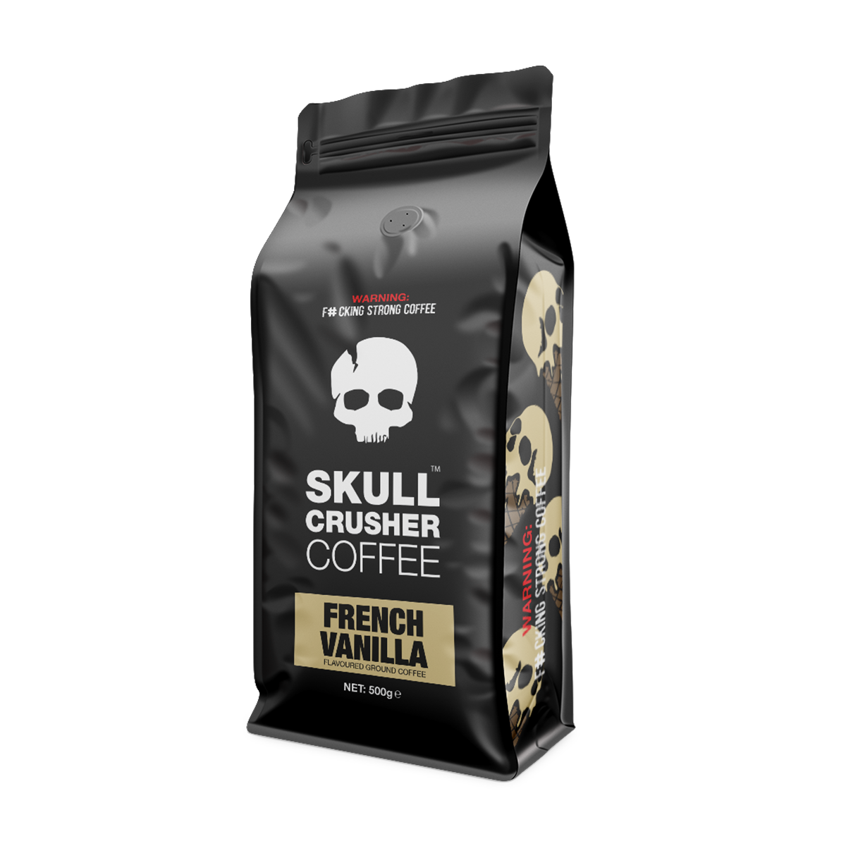 Skull Crusher High-Caffeine Ground Coffee – French Vanilla