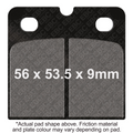 EBC FA018HH owner-driver kart brake pad shape, 56 x 53.5 x 9 mm