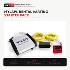 MYLAPS rental karting starter pack with TranX3 decoder, timing loop, cables and transponder