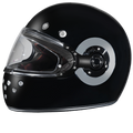 Daytona Retro Full-Face Motorcycle Helmet – Gloss Black