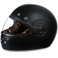 Daytona Retro Full-Face Motorcycle Helmet – Dull Black