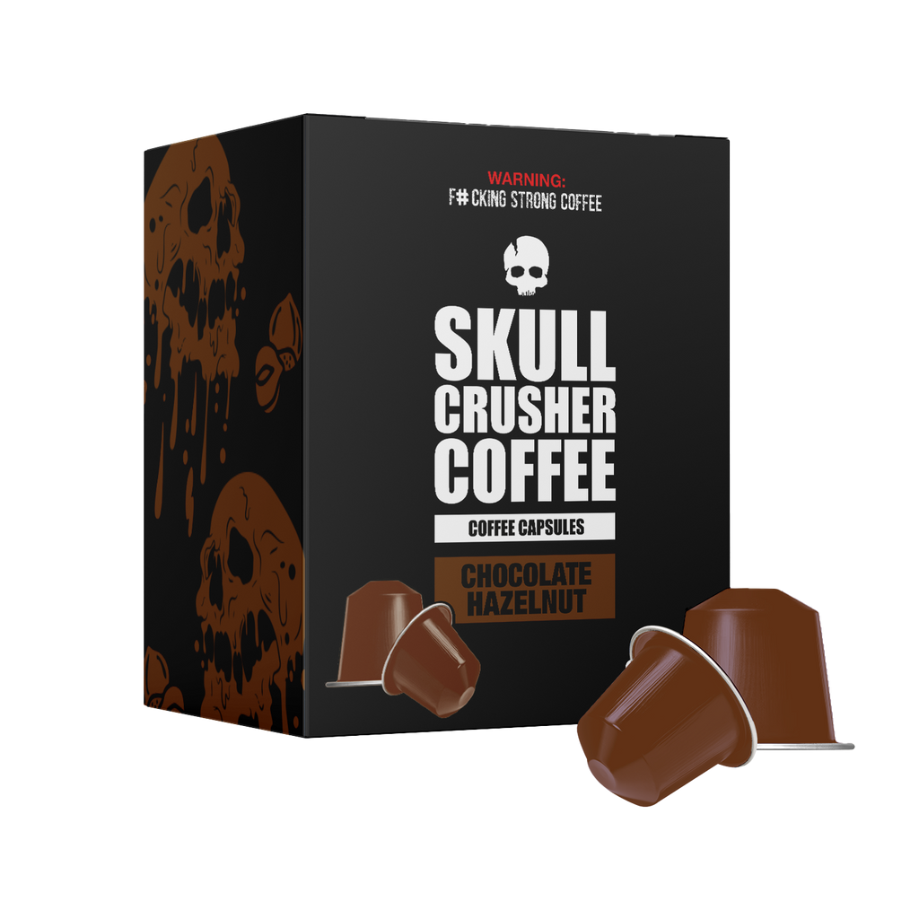 Skull Crusher High-Caffeine Nespresso® Capsules – Chocolate Hazelnut