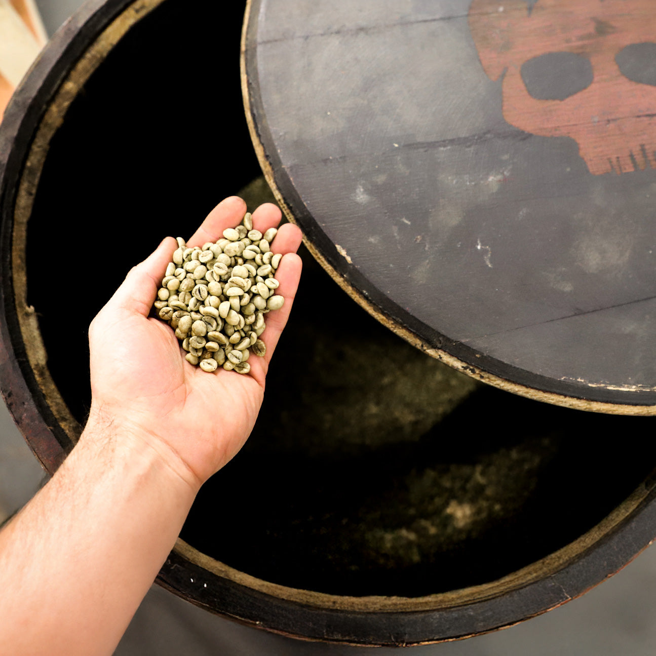 Skull Crusher High-Caffeine Barrel-Aged Coffee – Whole Bean